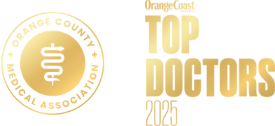 Logos for Orange County Medical Association and Orange Coast Top Doctors 2025