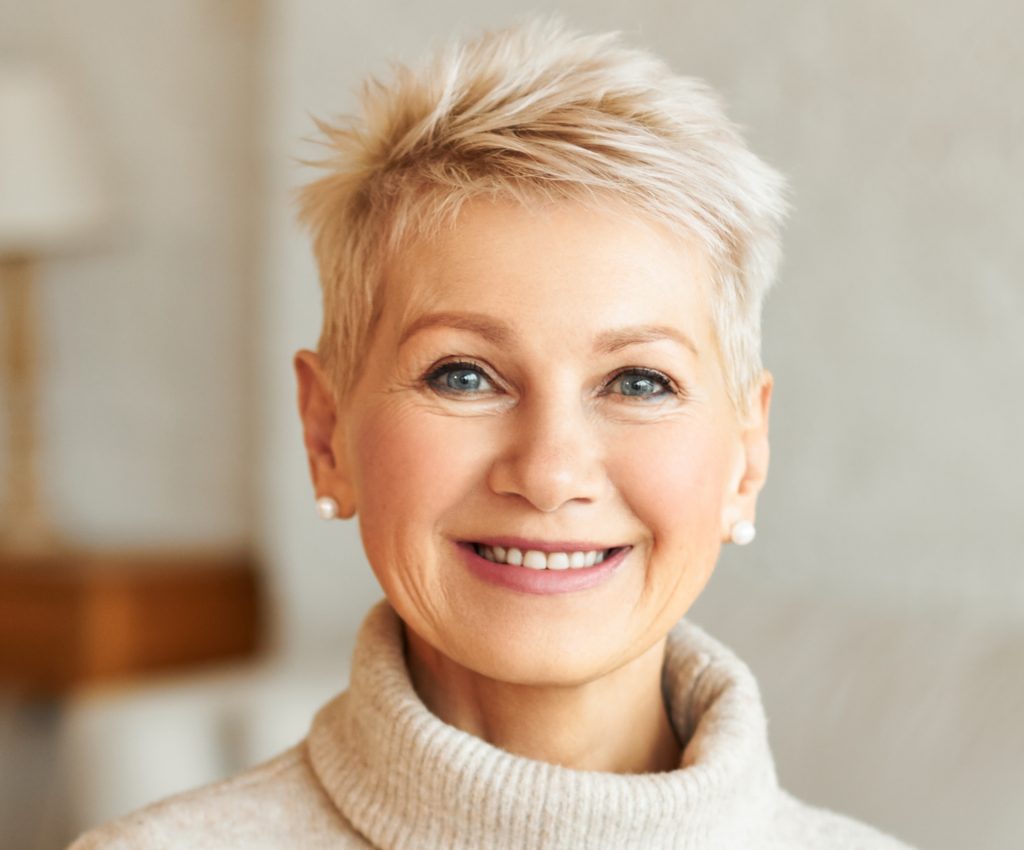 Middle-aged female model