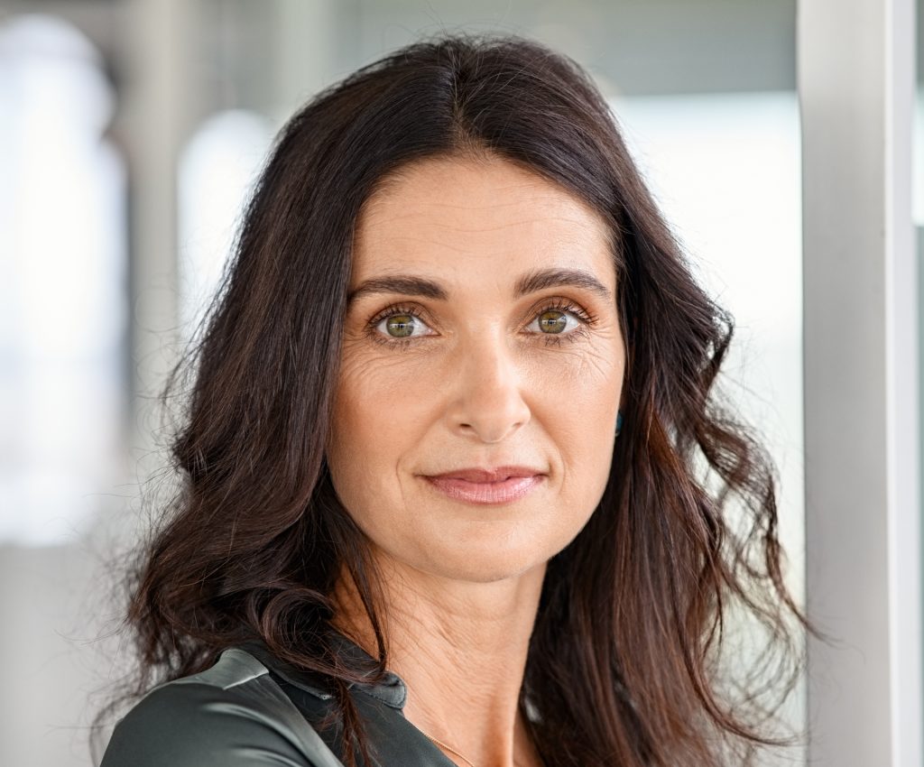 Middle-aged female model