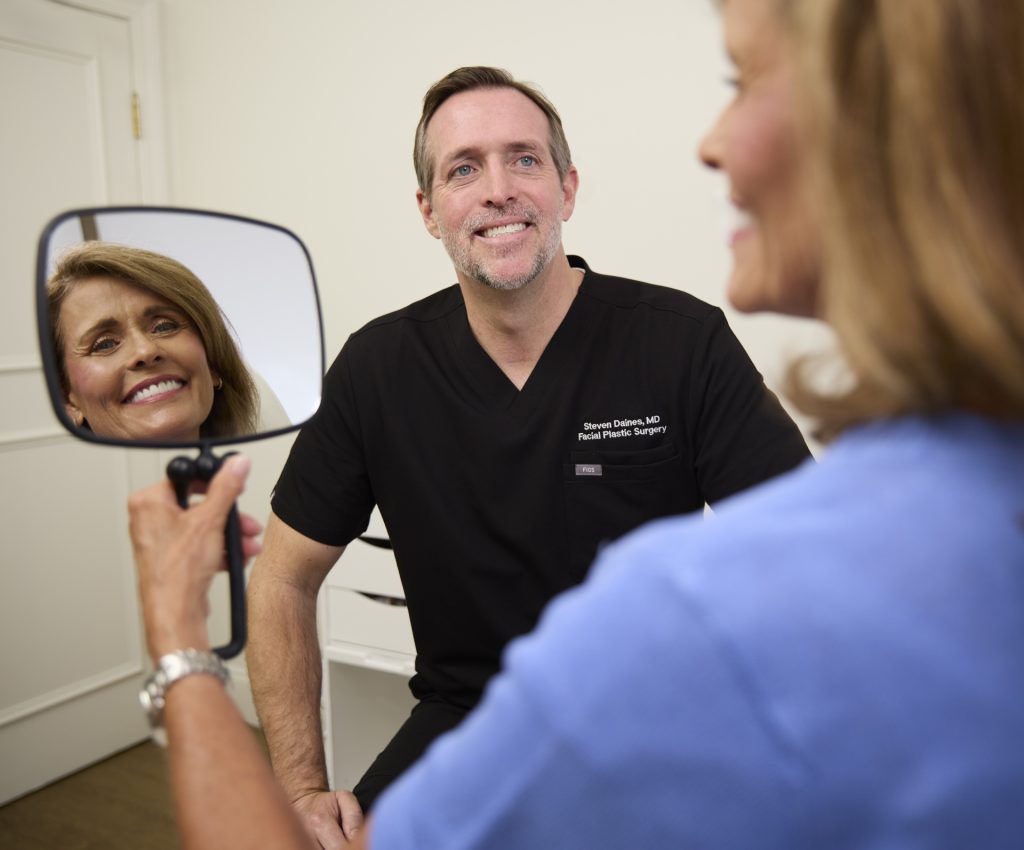 Dr. Daines with patient